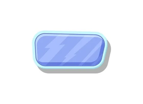 Shiny blue button for game menu interface イラスト素材