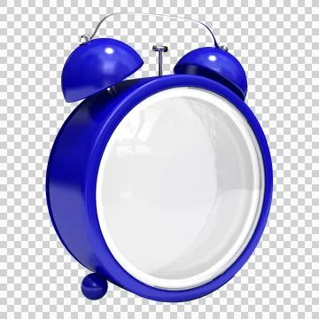 Shiny blue empty alarm clock Stock Illustration