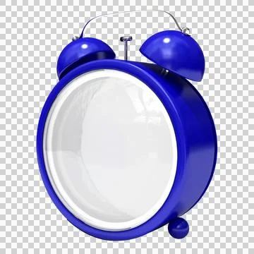 Shiny blue empty twin bell alarm clock Stock Illustration
