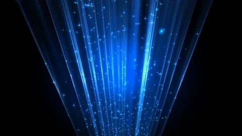 Shiny Blue light lines on black background for stage using Vídeo Stock 124450829