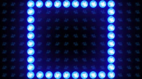 Shiny blue lights blinking in square shape background Stock-Footage 252321236
