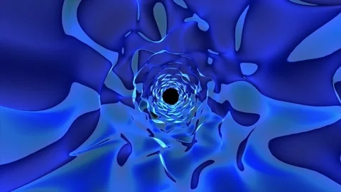 Shiny Blue Liquid Tunnel Loop 스톡 동영상 165149268