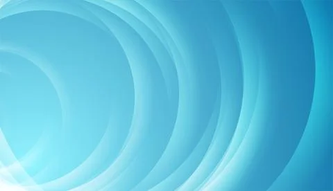 Shiny blue smooth circles abstract tech geometric background Stockillustratie