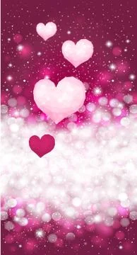 Shiny blurred Valentine card vector design Stock Illustration