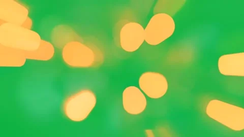 Shiny blurry yellow circle light on green screen Stock Footage 237906475