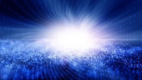 Shiny bright digital computer data travel Vidéo 117445244
