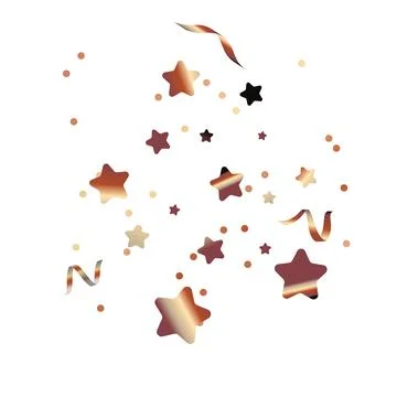Shiny bronze glitter vector illustration on white Stock Illustration