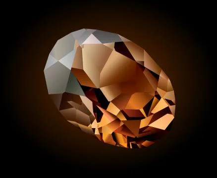 Shiny brown rauhtopaz Stock Illustration
