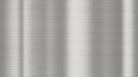 Shiny brushed metal background texture. Polished metallic steel plate. silver Stock Photos
