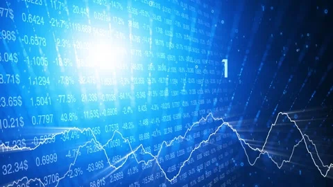 Shiny business data numbers with glow graph lines motion 스톡 동영상 334082114