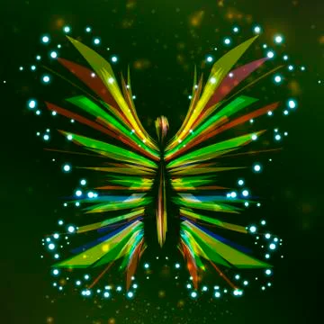 Shiny butterfly abstract Stock Illustration