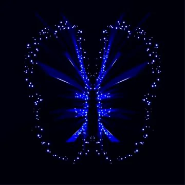 Shiny butterfly abstract Stock Illustration