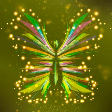Shiny butterfly abstract Illustrazione stock