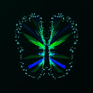 Shiny butterfly abstract Stock Illustration