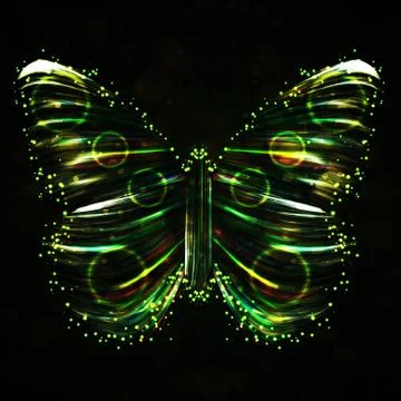 Shiny Butterfly abstract Stock Illustration