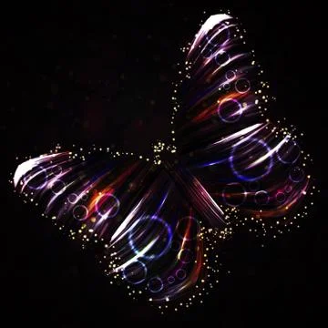 Shiny Butterfly abstract vector Stock Illustration