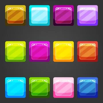 Shiny button イラスト素材