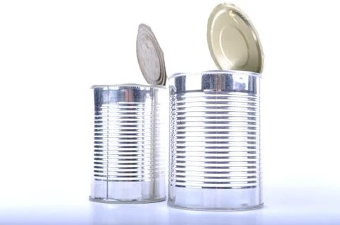 Shiny cans Stock Photos