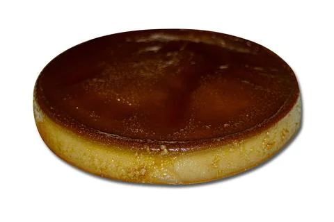 Shiny caramel egg pudding or creme caramel silky texture Stock Photos