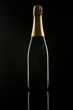 Shiny Champagne bottle Stock Photos