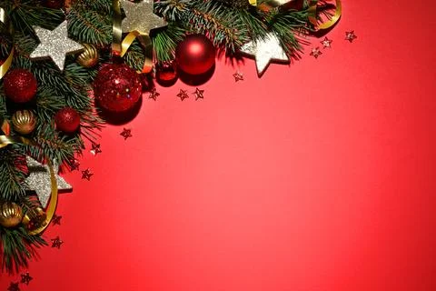 Shiny Christmas frame Stock Photos