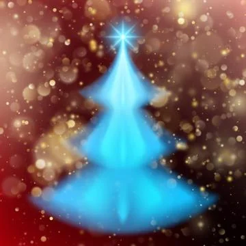 Shiny Christmas Tree. Holiday template. EPS 10 vector Stock Illustration