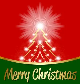 Shiny christmas tree Stock Illustration