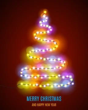 Shiny Christmas tree. Иллюстрация