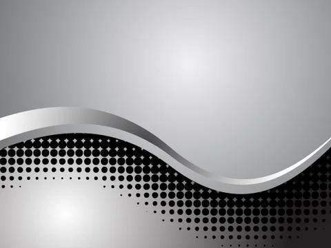 Shiny Chrome Abstract Technology Background Stock Illustration