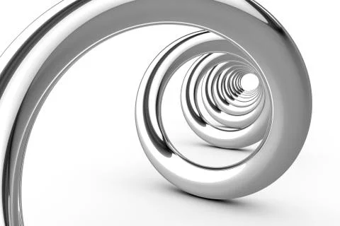 Shiny chrome spiral 스톡 일러스트