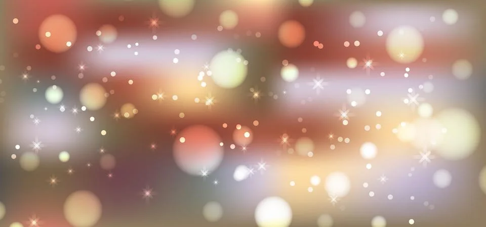 Shiny Circle Bokeh Effect Background Stock Illustration
