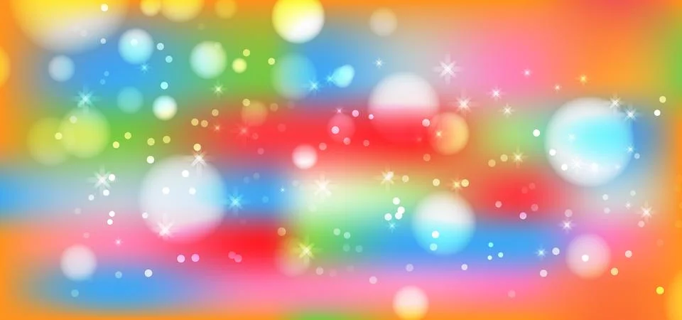Shiny Circle Bokeh Effect Background Stock Illustration