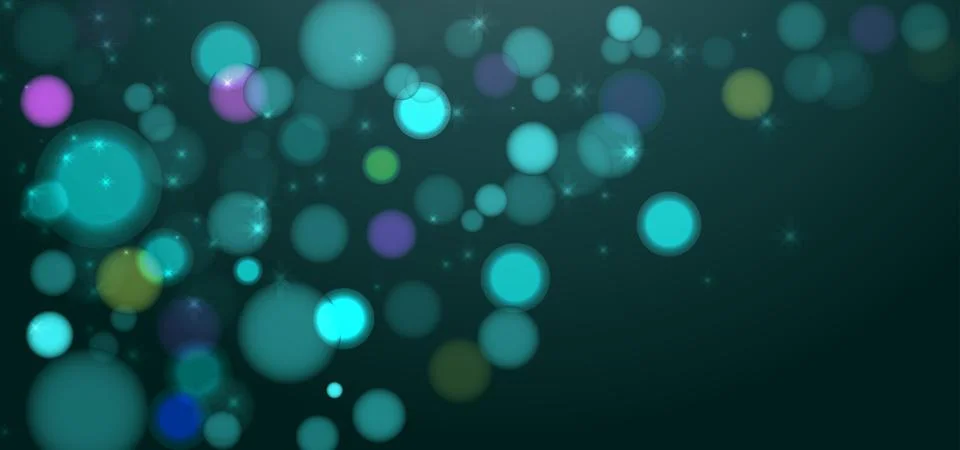 Shiny Circle Bokeh Effect Background Stock Illustration