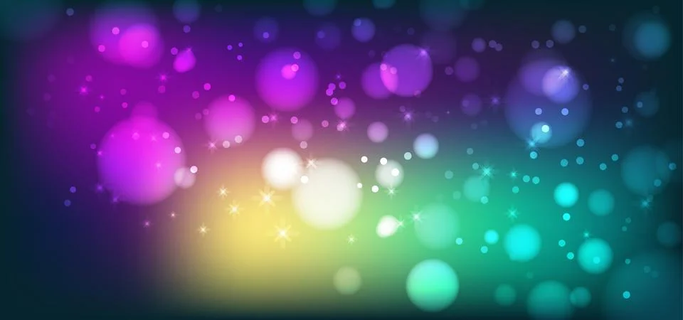 Shiny Circle Bokeh Effect Background Stock Illustration