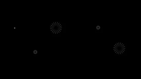 Shiny circle burst line shape with fast pop-up animation of modern firework.. Stock Footage 337580034