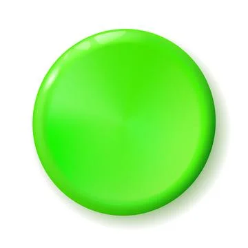 Shiny circle green button Stock Illustration