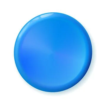 Shiny circle light blue button for holiday and for internet or your business Illustrazione stock