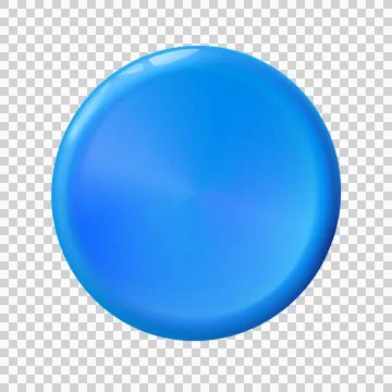 Shiny circle light blue button. png Stock Illustration
