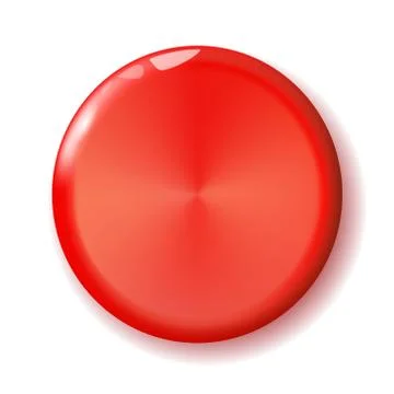 Shiny circle red button for holiday and for internet or your business Stock Illustration
