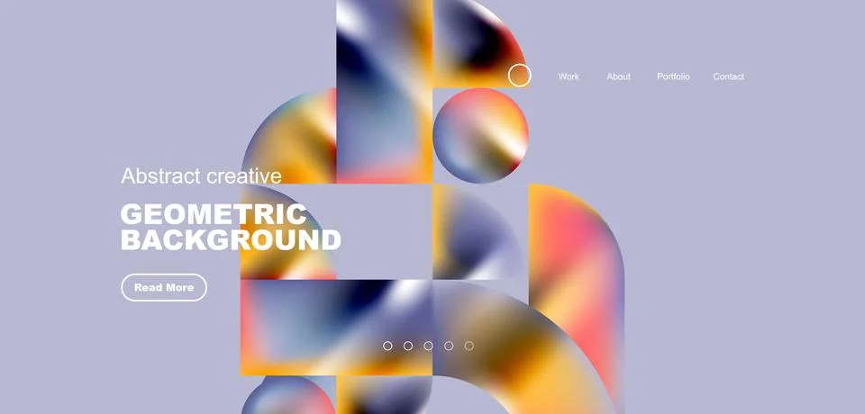 Shiny circles and round elements geometric background. Vector illustration for Illustrazione stock