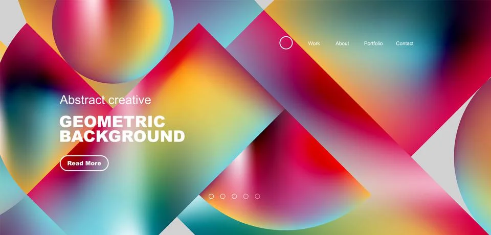 Shiny circles and round elements geometric background. Vector illustration for Stock Illustration