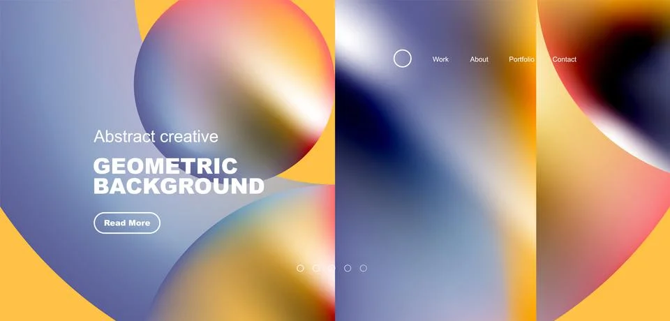 Shiny circles and round elements geometric background. Vector illustration for Illustrazione stock
