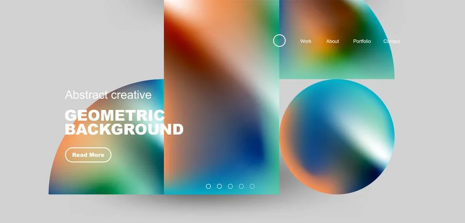 Shiny circles and round elements geometric background. Vector illustration for Stock Illustration