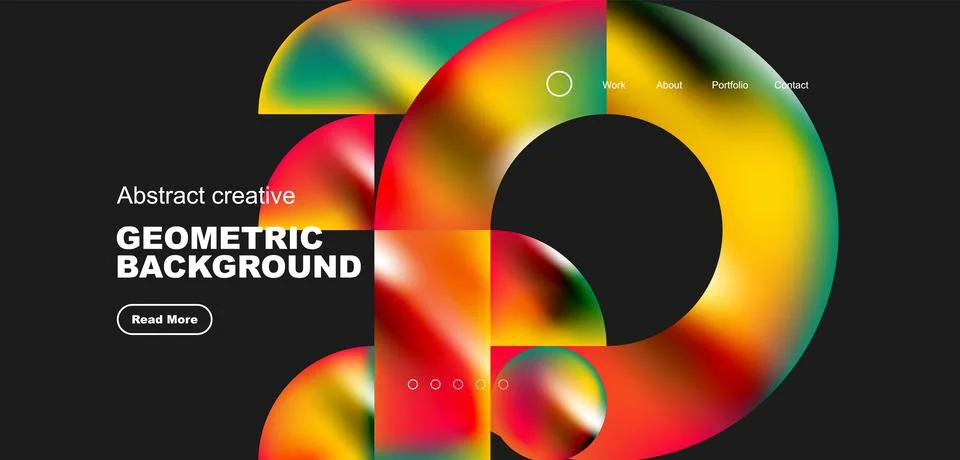 Shiny circles and round elements geometric background. Vector illustration for Stock Illustration