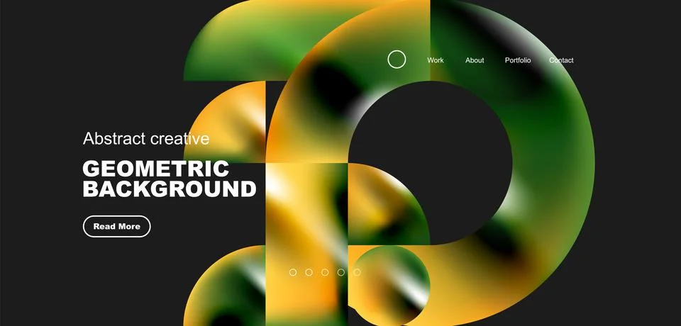 Shiny circles and round elements geometric background. Vector illustration for Illustrazione stock