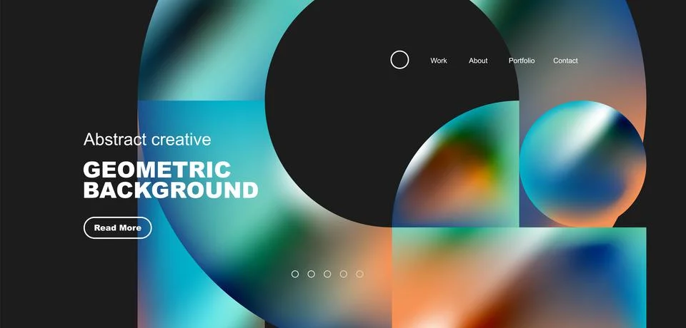 Shiny circles and round elements geometric background. Vector illustration for Illustrazione stock