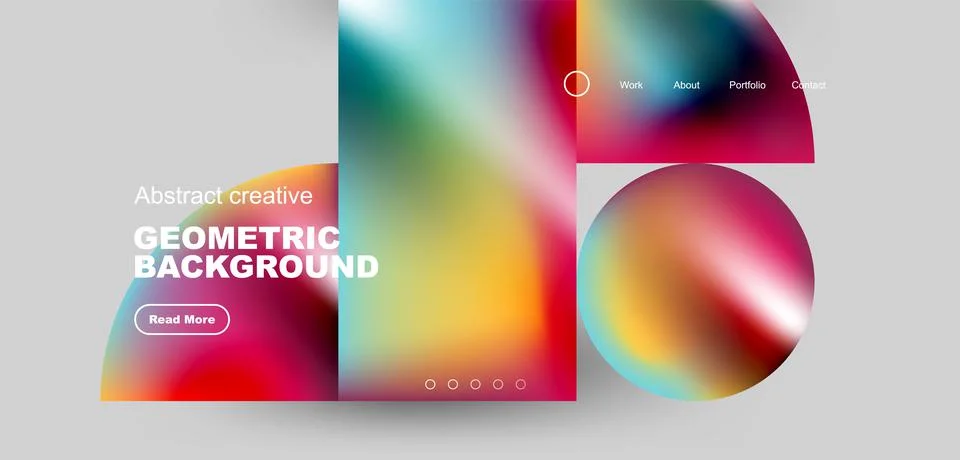 Shiny circles and round elements geometric background. Vector illustration for Stock Illustration