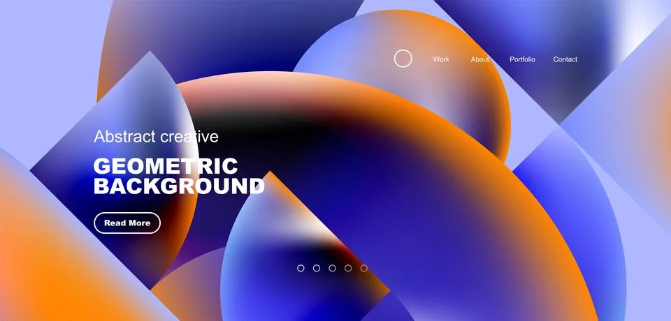 Shiny circles and round elements geometric background. Vector illustration for Illustrazione stock
