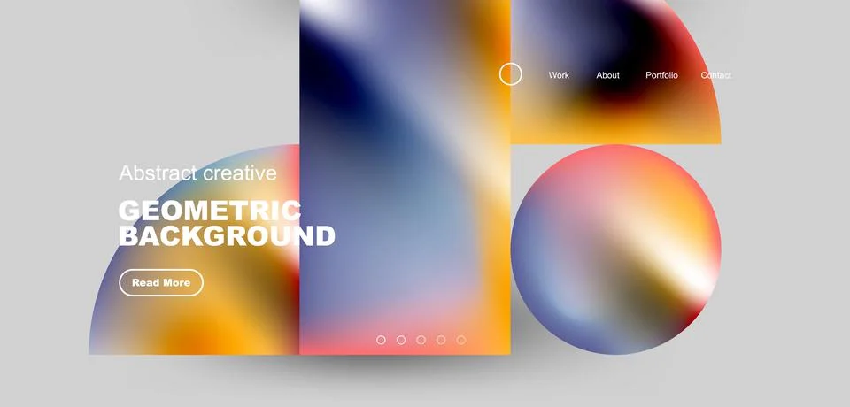 Shiny circles and round elements geometric background. Vector illustration for Illustrazione stock