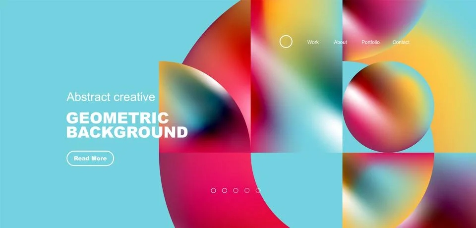 Shiny circles and round elements geometric background. Vector illustration for Illustrazione stock